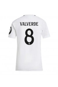 Real Madrid Federico Valverde #8 Voetbaltruitje Thuis tenue Dames 2024-25 Korte Mouw